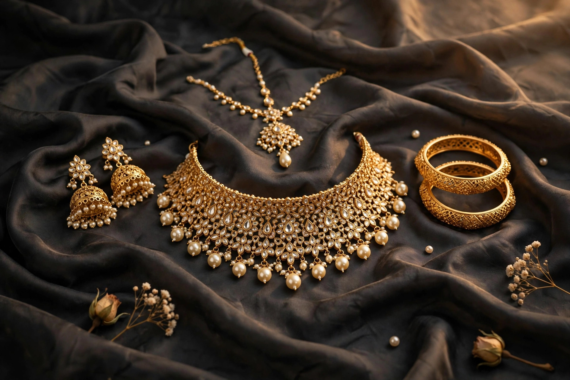 Gold bridal jewellery
